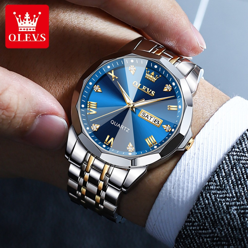 OLEVS 9931 Original  Brand Quartz Stainless Steel Strap Wrist watch Retro Hot Style