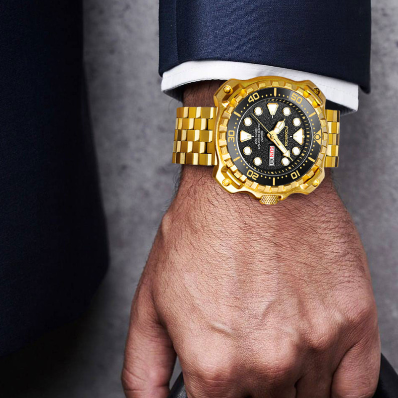 FOXBOX Luxury Luminous Men’s Watch – Waterproof Sport Calendar-Silver Blue