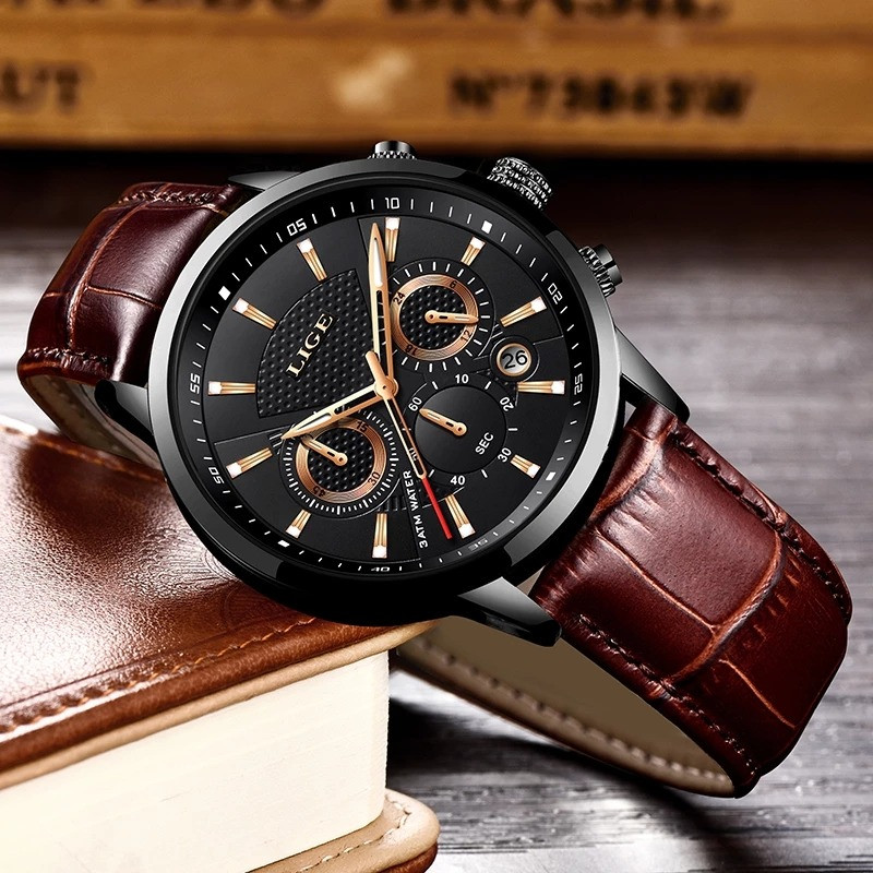 LIGE 9866 New Watch Men Fashion Sport Quartz Clock Mens Watches