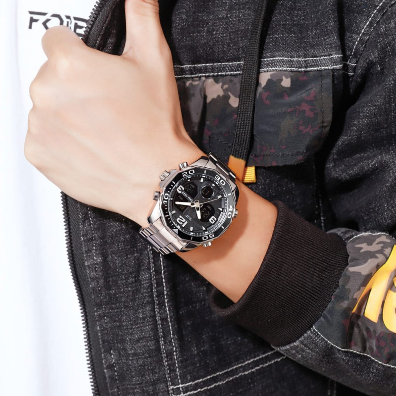 SKMEI 1649  Digital Analog high quality Watch with box