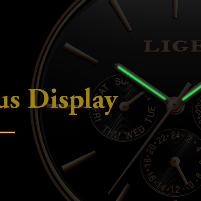 LIGE 6898  Luxury SWISH Watch