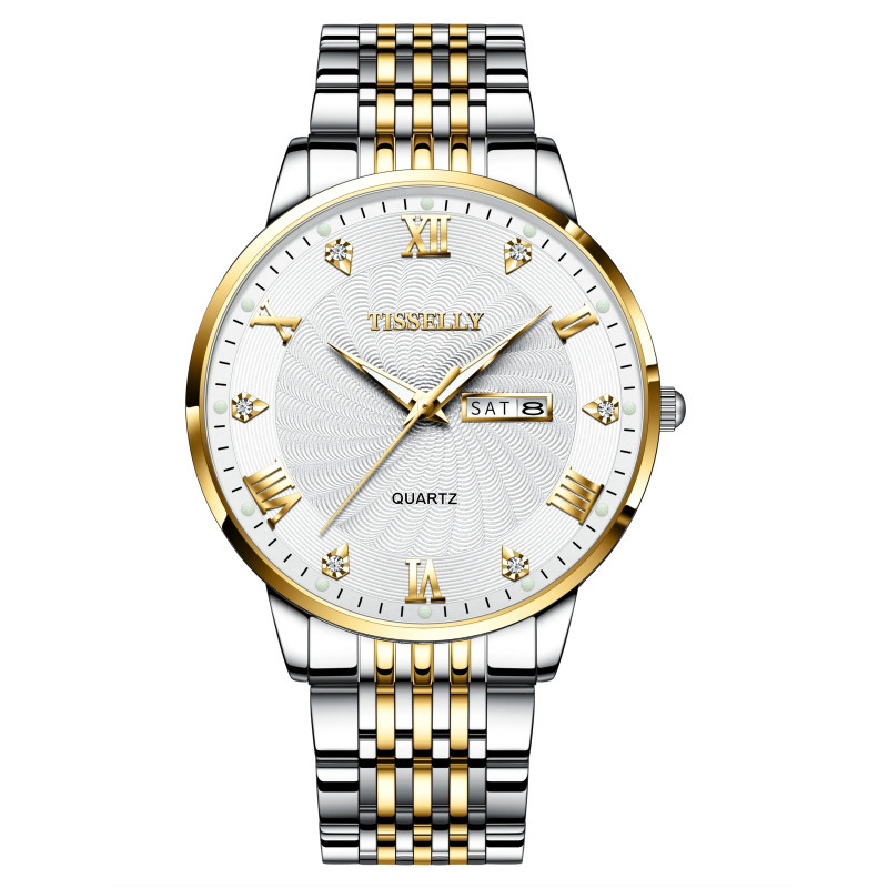 2023 swiss movement Fashion Watch Men Stainless Steel Top Brand Luxury Waterproof Luminous Wristwatch Mens Watches Sports Quartz Date - Watch For Men