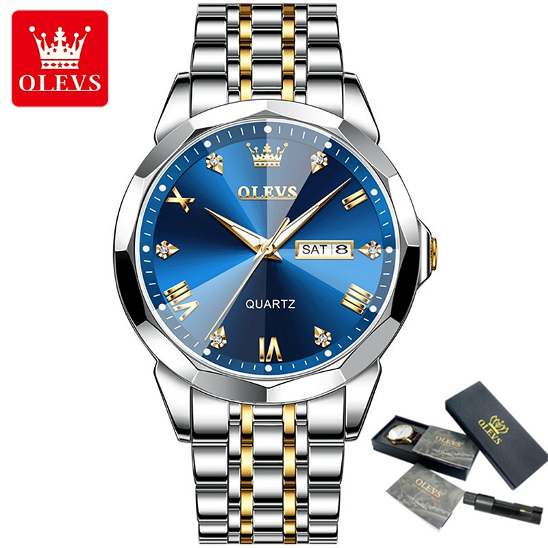 OLEVS 9931 Original  Brand Quartz Stainless Steel Strap Wrist watch Retro Hot Style