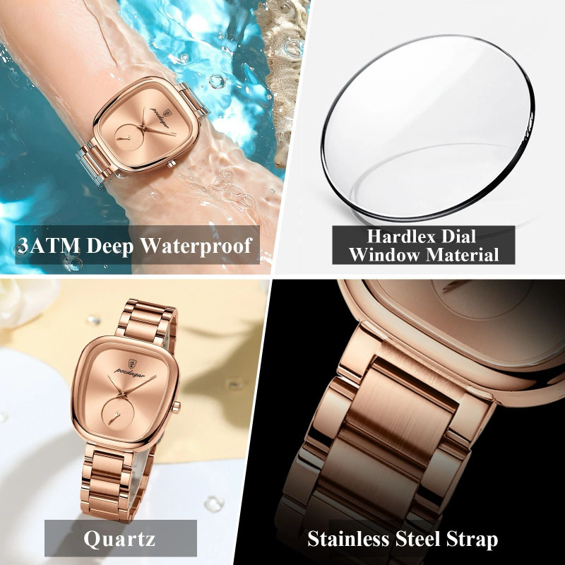 Poedagar 783 Ladies Watch Rose Gold