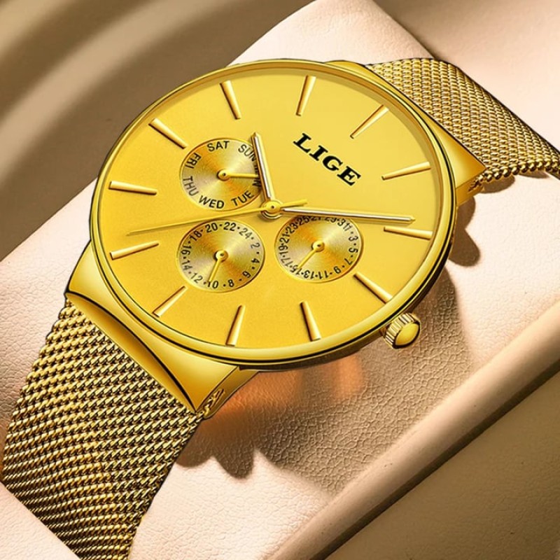LIGE 6898  Luxury SWISH Watch
