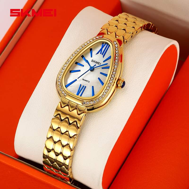 SKMEI Women Quartz Watch Creative Fashion Casual Wristwatch Waterproof World Time Decoration Stainless Steel Watch