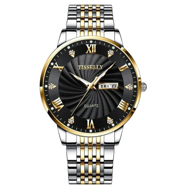 2023 swiss movement Fashion Watch Men Stainless Steel Top Brand Luxury Waterproof Luminous Wristwatch Mens Watches Sports Quartz Date - Watch For Men