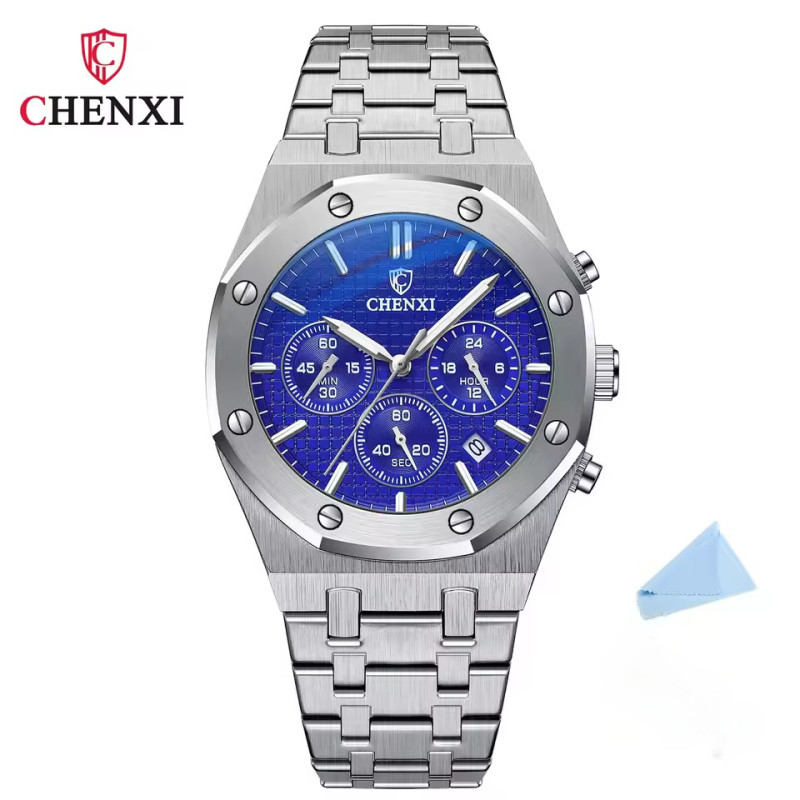 Chenxi 948 Luxury Business CHENXI Man Watch High Quality Chronograph Moon Phase Quartz Watches Original Waterproof Clock Male