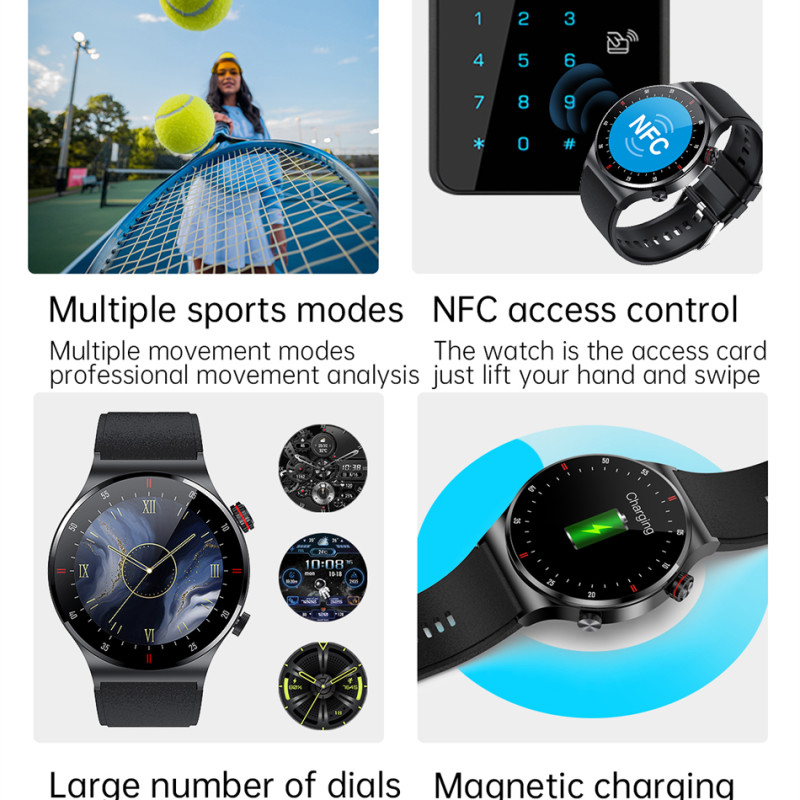 2025 LIGE BW0382 NFC Smart watch Men Heart rate Full touch sports Fitness Watches Bluetooth Call for Android iOS smart watch