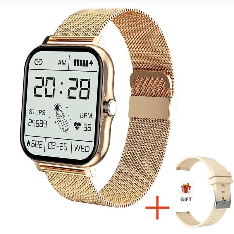 LIGE GT20 Unisex Golden Bluetooth Call Smart watch