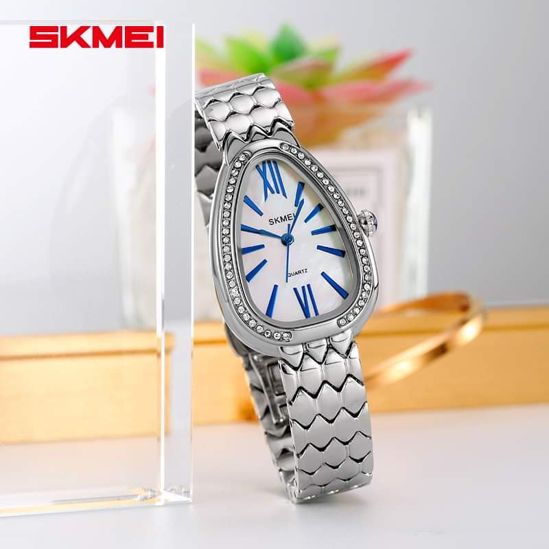 SKMEI Women Quartz Watch Creative Fashion Casual Wristwatch Waterproof World Time Decoration Stainless Steel Watch