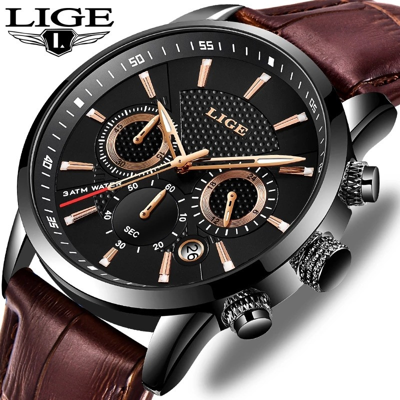 LIGE 9866 New Watch Men Fashion Sport Quartz Clock Mens Watches