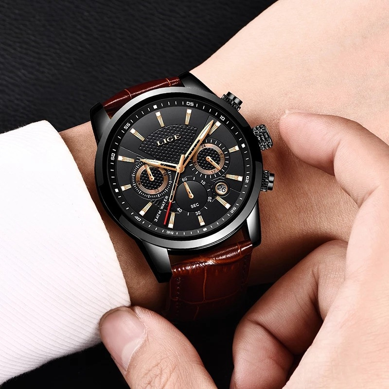 LIGE 9866 New Watch Men Fashion Sport Quartz Clock Mens Watches
